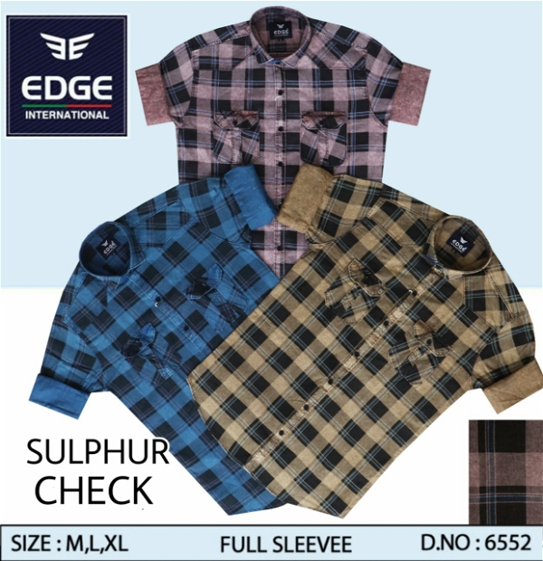 Sulphur Check Double Pocket Shirt 6552