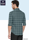 EDGE INTERNATIONAL Fancy Twill Check Shirt 6575 - 3 . Size : 3 ( M L XL )
