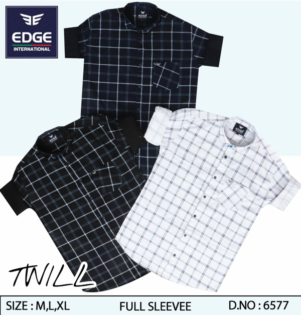 EDGE INTERNATIONAL Fancy Twill Check Shirt 6577 - M L XL