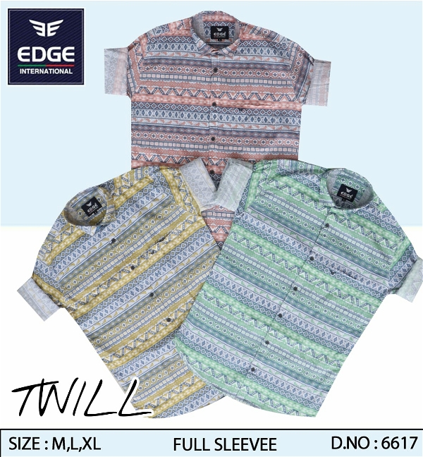 EDGE INTERNATIONAL Fancy Twill Shirt 6617 - M L XL
