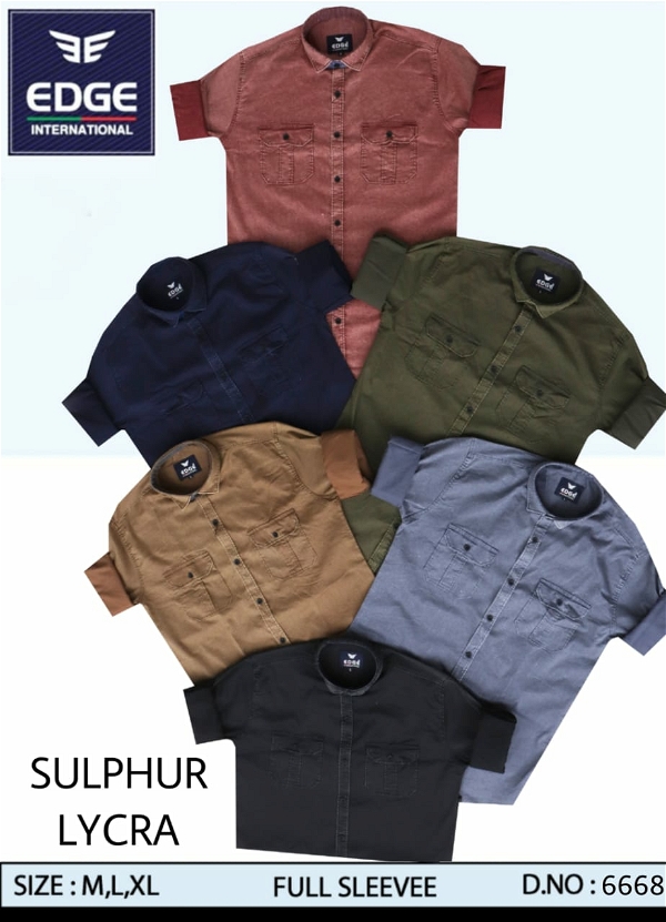 Sulphur Lycra Plain Shirt 6668