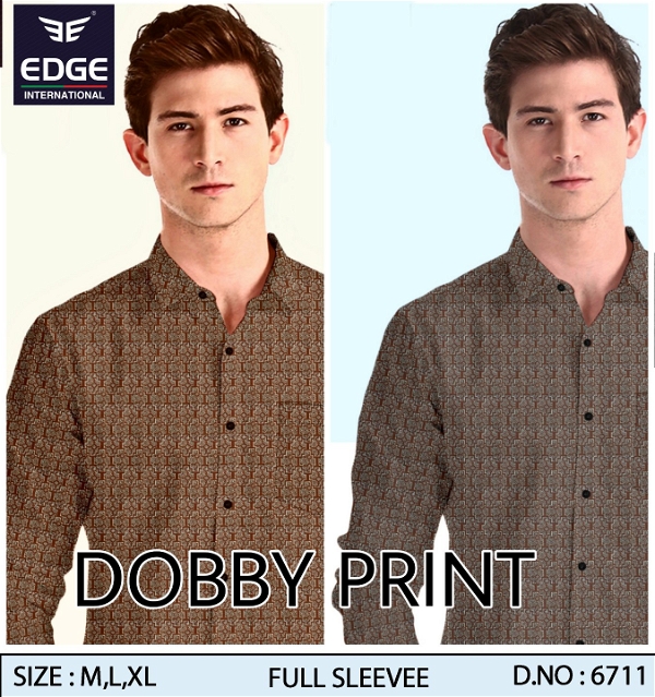 Dobby Print Shirt 6711