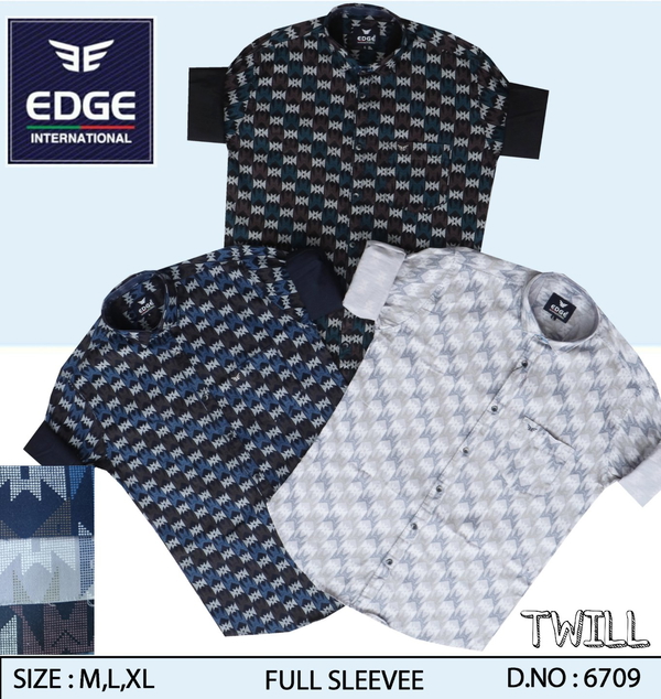 Fancy Printed Twill Shirt 6709 - 3 . Size : 3 ( M L XL )