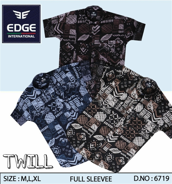 Fancy Printed Twill Shirt 6719 - 3. Sizes : 3 ( M L XL )