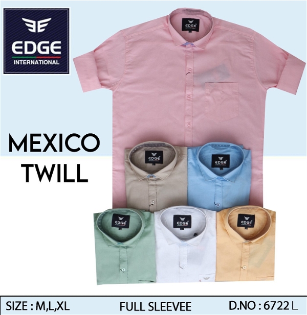 Fancy Maxico Twill Shirt 6722 - 6. Sizes : 3 ( M L XL )