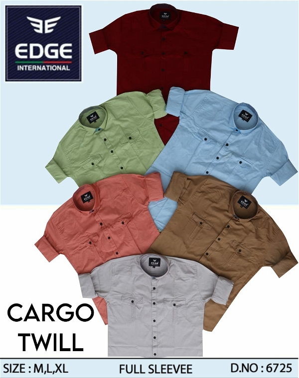 Cargo Twill Fancy Shirt 6725 - 6.Sizes : 3 ( M L XL )
