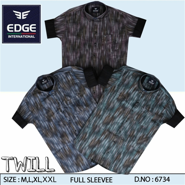 Fancy Printed Twill Shirt 6734 - 3. Sizes : 4 ( M L XL XXL )