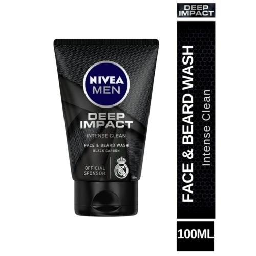 Nivea Men Deep Impact Face & Beard Wash: 100 Ml
