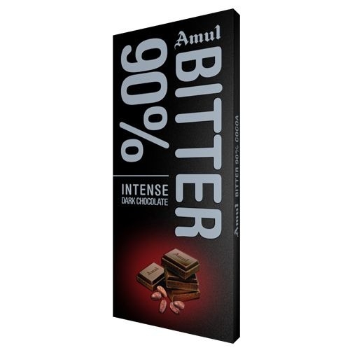 Amul Chocolate 90% Bitter: 150 Gm