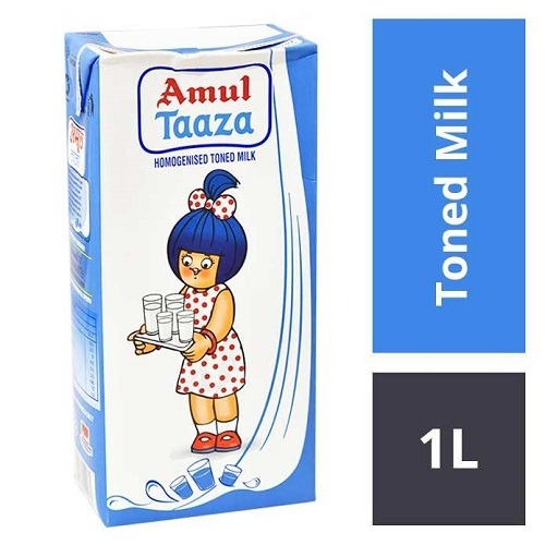 Amul Taaza Toned Milk: 1 Litre