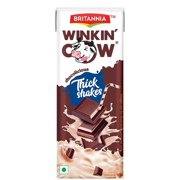 Britannia Winkin Cow - Chocolicious Thick Milkshake: 180 Ml