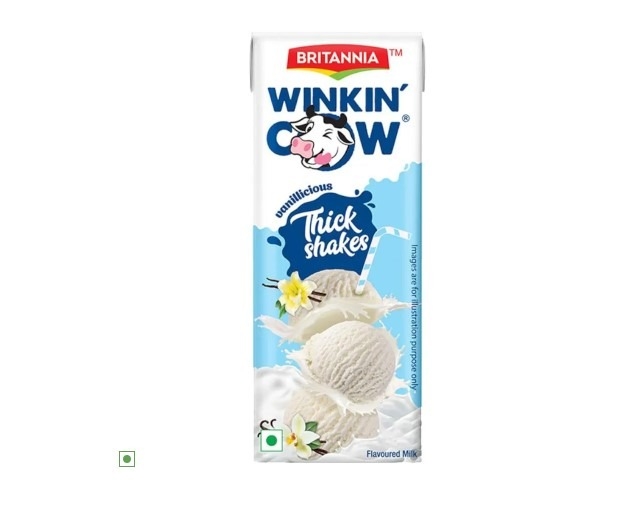 Britannia Winkin Cow - Vanillicious Thick Milkshake: 180 Ml