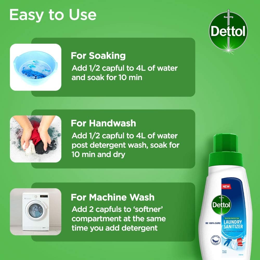 Dettol Laundry Sanitizer - Fresh Linen - 960 Ml
