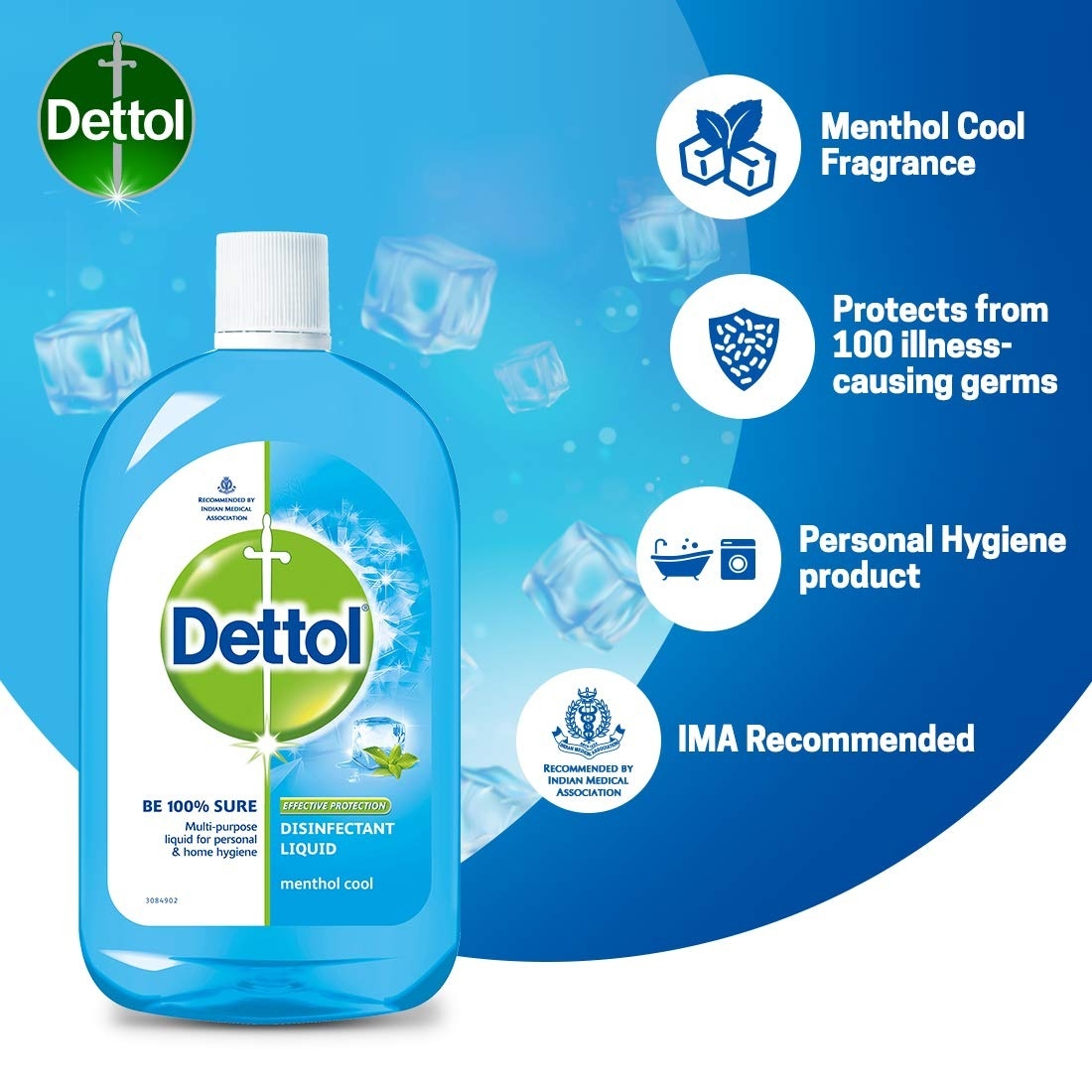 Dettol Disinfectant Liquid - Menthol Cool - 200 Ml