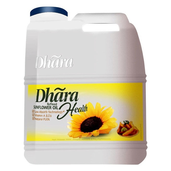 Dhara Health Refined Sunflower Health Oil: 15 L