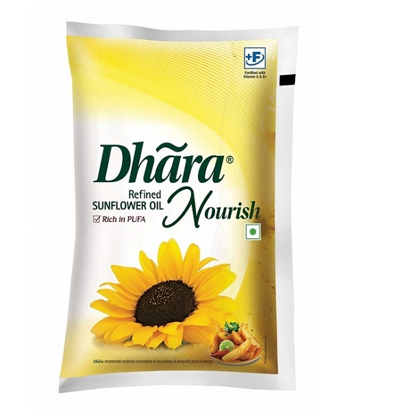 Dhara Nourish Refined Sunflower Oil - 1 L