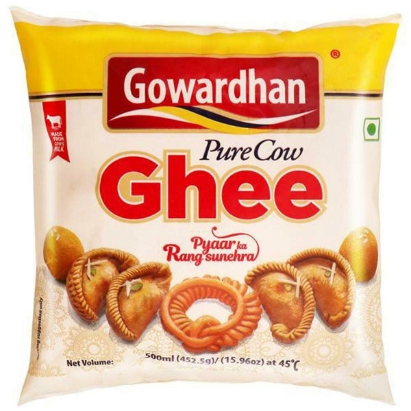 Gowardhan Pure Cow Ghee - Pouch, 500 Ml