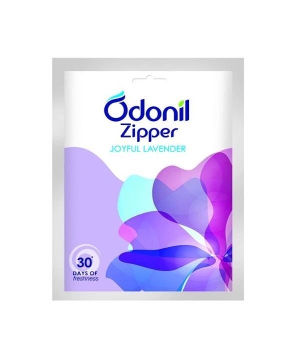 Odonil Zipper Bathroom Air Freshener - Joyful Lavender: 10 Gm