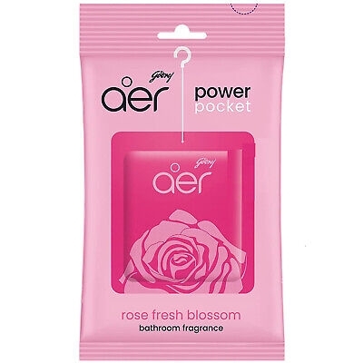 Godrej Aer Power Pocket Rose Fresh Blossom Bathroom Fragrance - 10 Gm