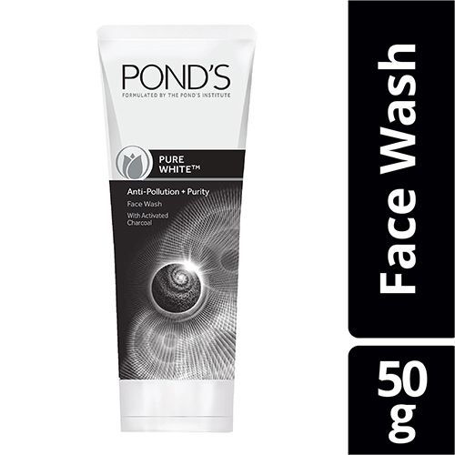 Pond's Pure White Anti-Pollution + Purity Face Wash - 50 Gm