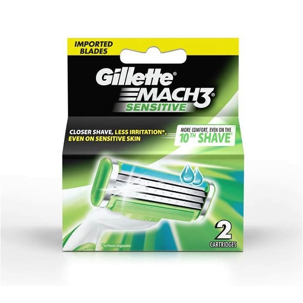 Gillette Mach3 Sensitive Cartridge - 2 Units