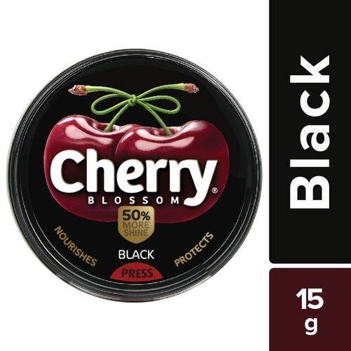 Cherry Blossom Wax Shoe Polish - Black - 15 Gm