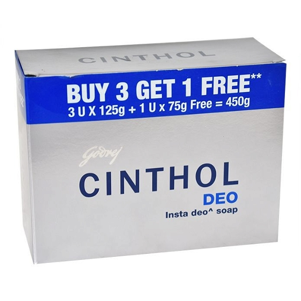 Cinthol Insta Deo Soap : 3x125 Gm