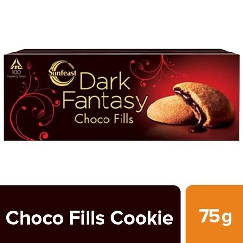 Sunfeast Dark Fantasy Choco Fills Cookies: 75 Gms