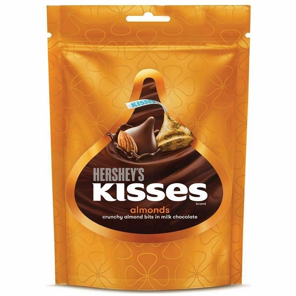 Hershey Kisses Almonds Chocolate Pouch: 33.6 Gm