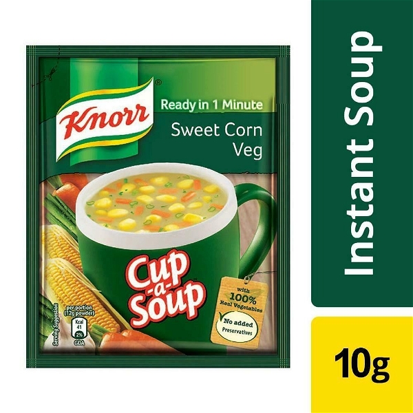 Knorr Instant Sweet Corn Veg Cup-A-Soup: 10 Gms