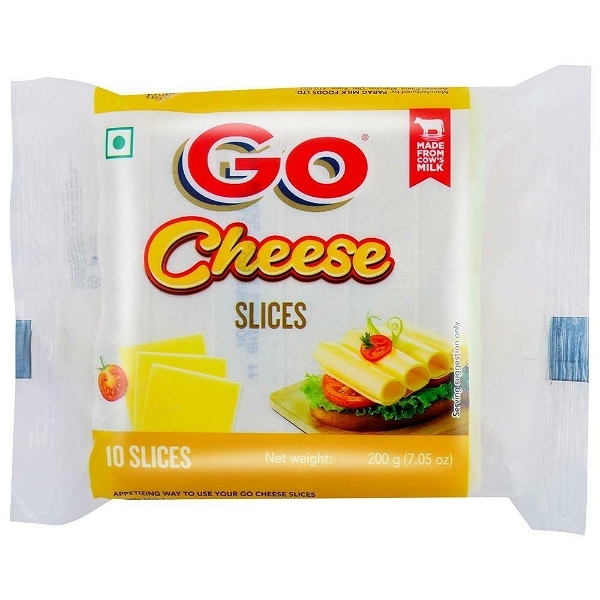 Go Cheese Slices - Plain: 200 Gm