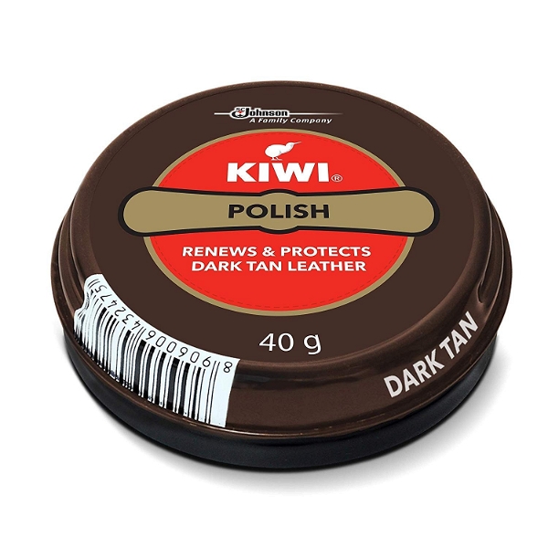 Kiwi Paste Shoe Polish - Dark Tan Leather: 40 Gms