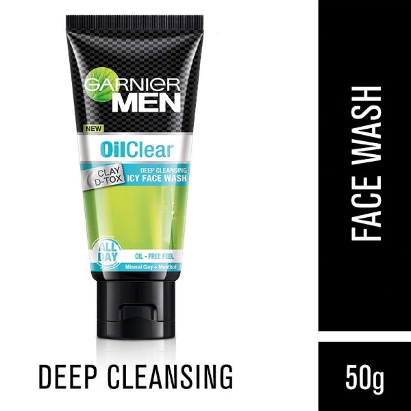 Garnier Men Oil Clear Deep Cleansing Icy Facewash - 50 Gm