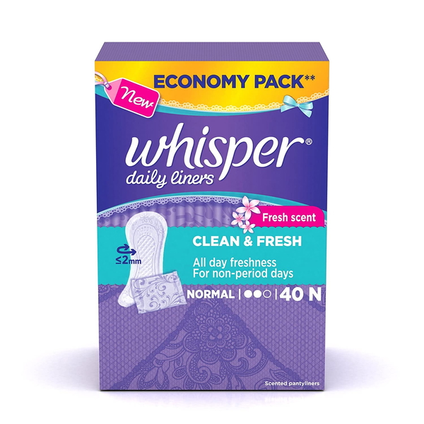 Whisper Daily Liners Clean & Fresh - 40 U