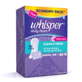 Whisper Daily Liners Clean & Fresh - 40 U