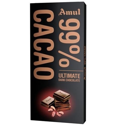 Amul Cacao 99% Ultimate Dark Chocolate - 125 Gm