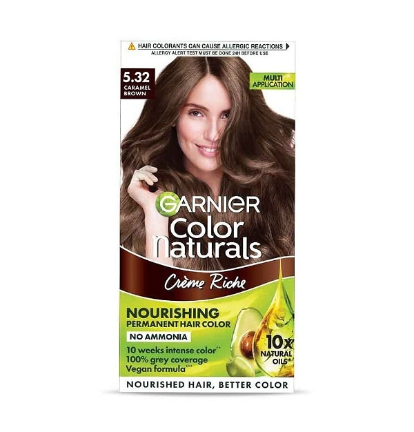 Garnier Color Naturals Shade 5.32 Caramel Brown Hair Colour: 70 Ml+60 Gm