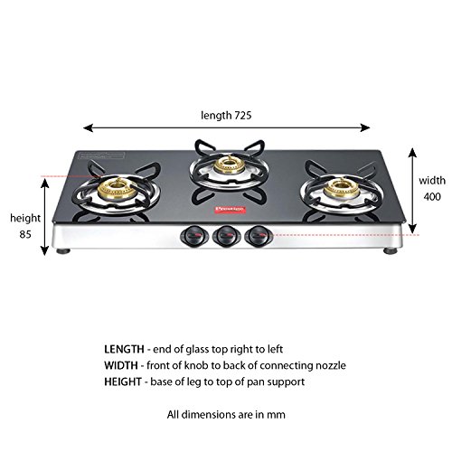 prestige gas stove 3 burner royale