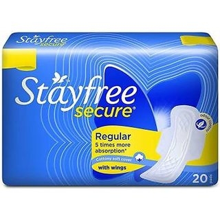 Stayfree Secure Cottony Soft Cover Regular - 20 Pads