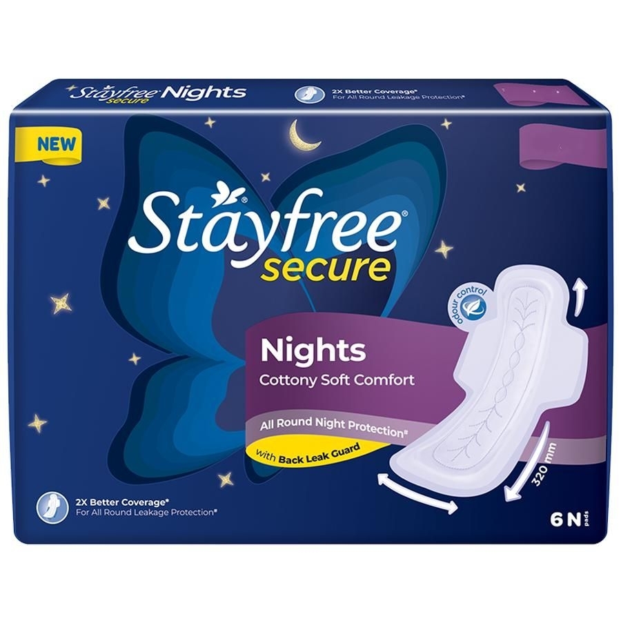 Stayfree Secure Nights Cottony Soft Comfort - 6 Pads