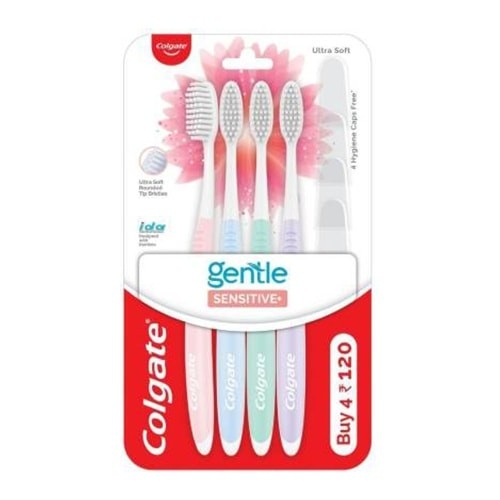 colgate gentle sensitive, ultra soft ultra soft toothbrush - 4 Toothbrushes