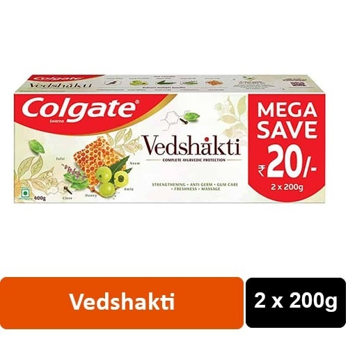 Colgate Vedshakti Toothpaste (400g) - 400g