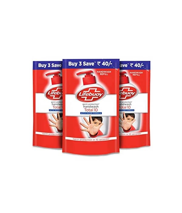 Lifebuoy Total 10 Germ Protection Handwash Pouch - 185ml x 3pc