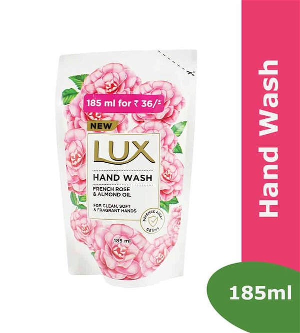 Lux lux hand wash(french rose & almond oil) - 185ml