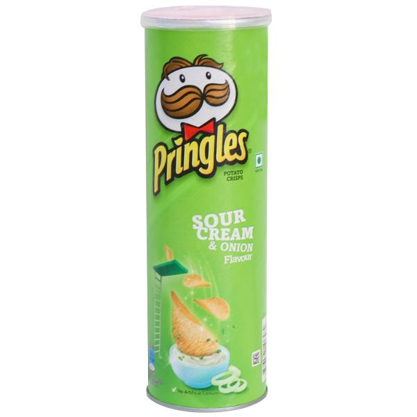 Pringles pringles potato chips - sour cream & onion flavour - 107g