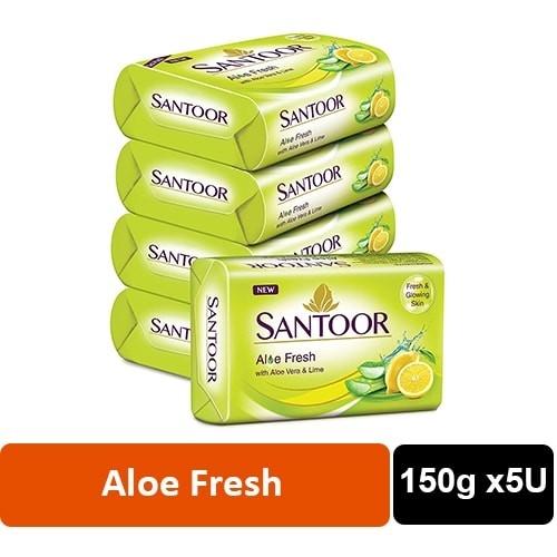 Santoor Aloe Fresh Soap - 625g