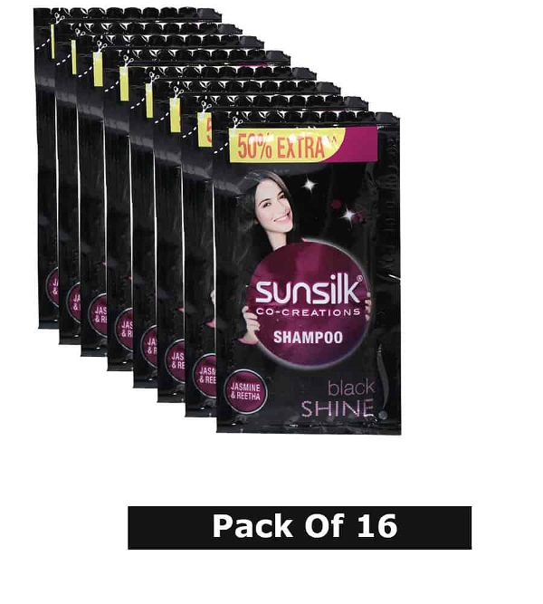 Sunsilk Black Shine Shampoo - 16 Sachet