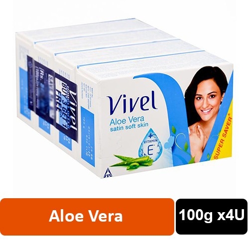 Vivel vivel aloe vera soap (buy 3 get 1 free) - 100g x4N=400g