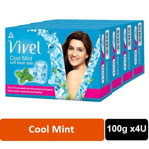 Vivel vivel cool mint soap (buy 3 get 1 free) - 100g x4