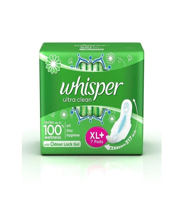 Whisper Ultra Clean Xl Plus - 7 Pads